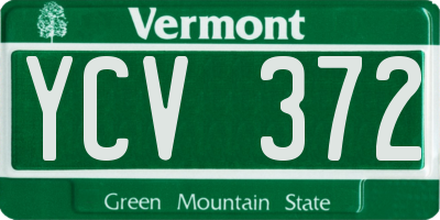 VT license plate YCV372