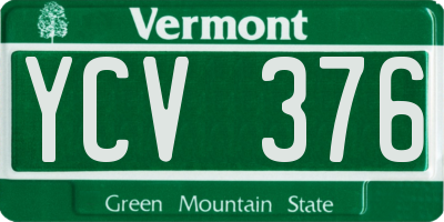 VT license plate YCV376