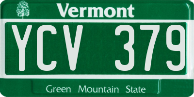 VT license plate YCV379