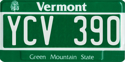 VT license plate YCV390