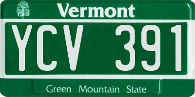 VT license plate YCV391