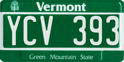 VT license plate YCV393