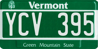 VT license plate YCV395