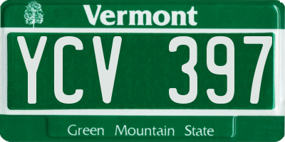 VT license plate YCV397