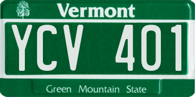 VT license plate YCV401