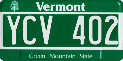 VT license plate YCV402
