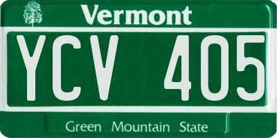 VT license plate YCV405