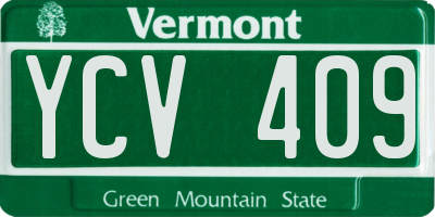 VT license plate YCV409
