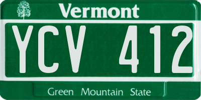 VT license plate YCV412