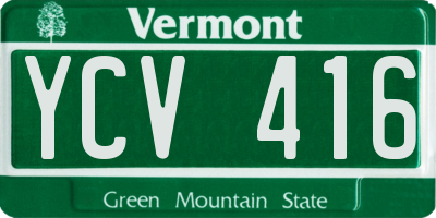 VT license plate YCV416