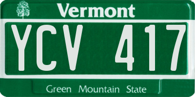 VT license plate YCV417
