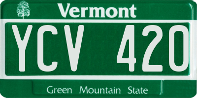 VT license plate YCV420