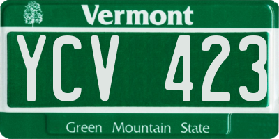 VT license plate YCV423