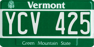 VT license plate YCV425