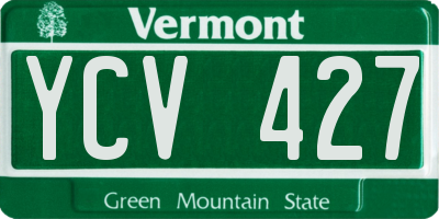 VT license plate YCV427