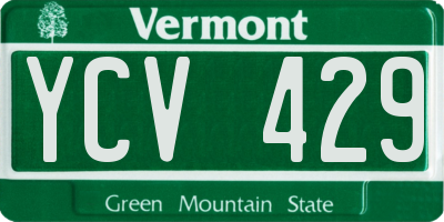 VT license plate YCV429