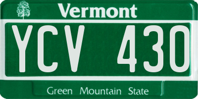 VT license plate YCV430