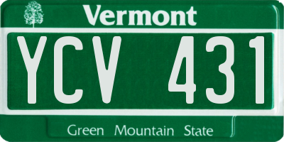 VT license plate YCV431