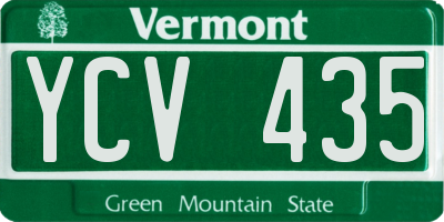 VT license plate YCV435