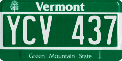 VT license plate YCV437