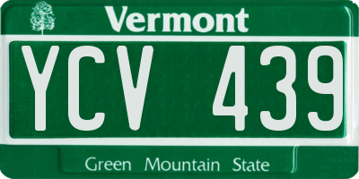 VT license plate YCV439