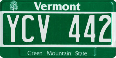 VT license plate YCV442