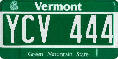 VT license plate YCV444
