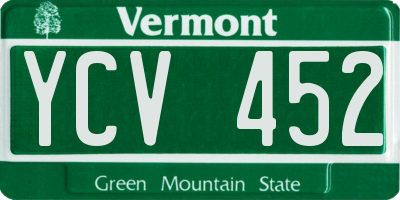 VT license plate YCV452