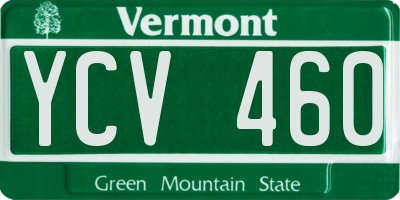 VT license plate YCV460