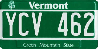 VT license plate YCV462