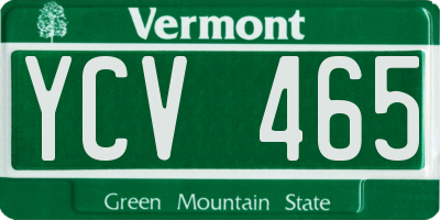 VT license plate YCV465