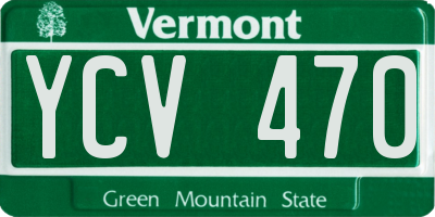 VT license plate YCV470