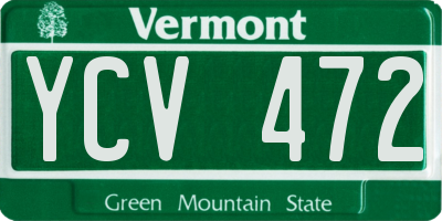 VT license plate YCV472