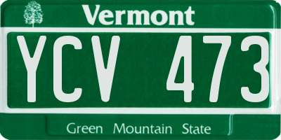 VT license plate YCV473