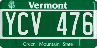 VT license plate YCV476