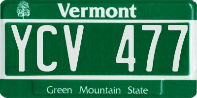 VT license plate YCV477