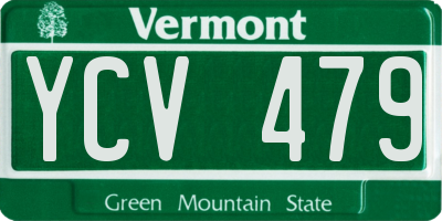 VT license plate YCV479