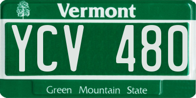 VT license plate YCV480
