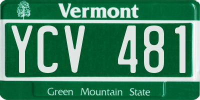VT license plate YCV481