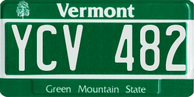VT license plate YCV482