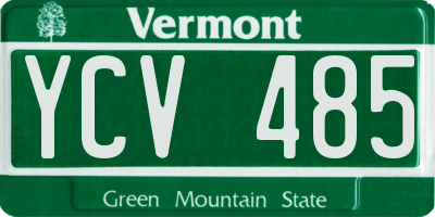 VT license plate YCV485