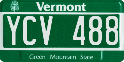 VT license plate YCV488