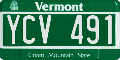 VT license plate YCV491