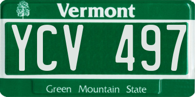 VT license plate YCV497