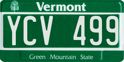 VT license plate YCV499