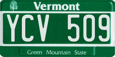 VT license plate YCV509