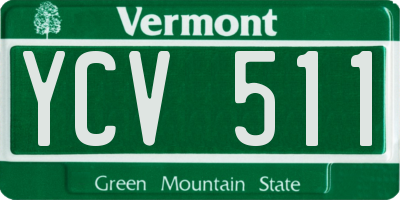 VT license plate YCV511