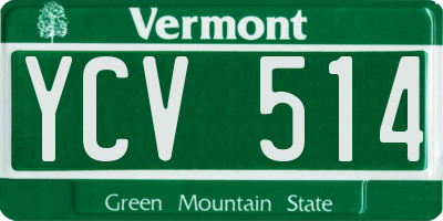 VT license plate YCV514