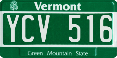 VT license plate YCV516