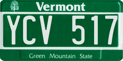 VT license plate YCV517